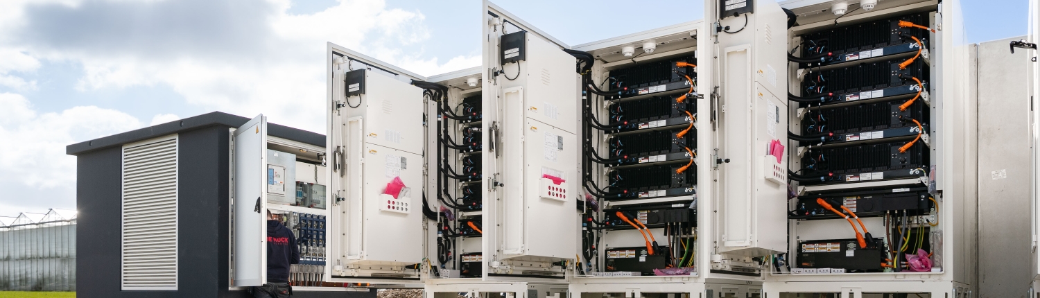 batterijopslag tuinbouw, elektra batterijopslag, aansluiting batterijopslag, installateur batterijopslag