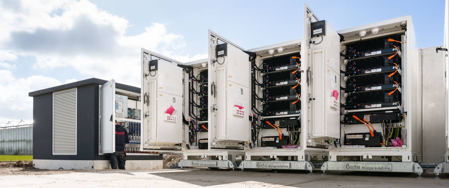 batterijopslag tuinbouw, elektra batterijopslag, aansluiting batterijopslag, installateur batterijopslag